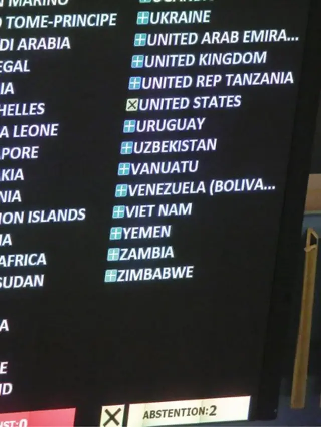 votación en la ONU