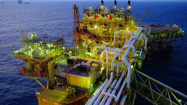 Extracción de petróleo en México.