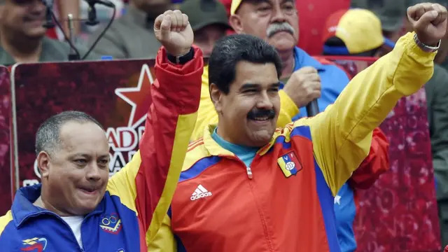 Diosdado Cabello y Nicolás Maduro