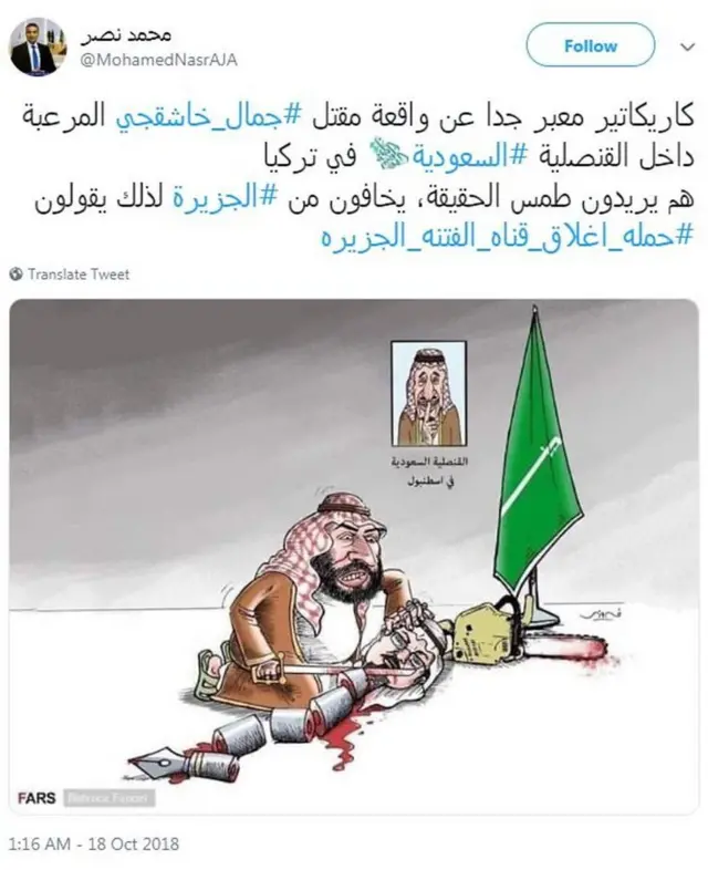 मोहम्मद नस्र का कार्टून