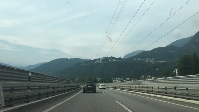 На автостраде в Италии