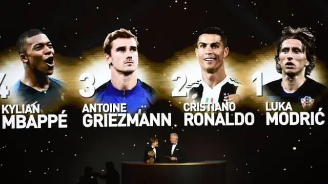 Awọn mẹrin akọkọ ni Ballon D'or 2018