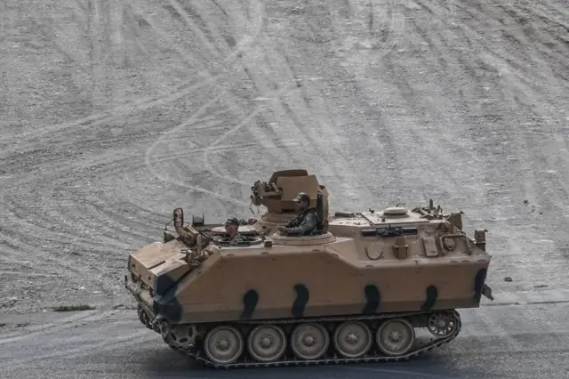 Barış Pınarı Harekâtı'nda kullanılan bir tank