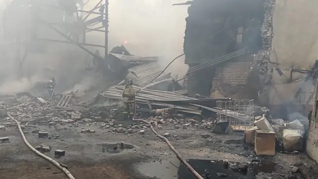 Пожар на пороховом заводе в Рязанской области