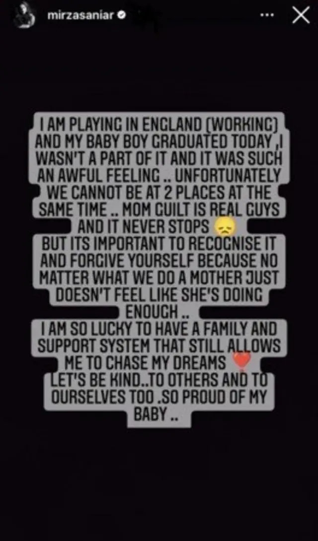 Instagram: Sania Mirza