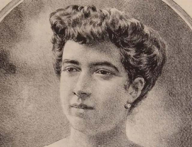 Retrato de Ernestina Pérez en la revista "La Lira Chilena" (1904).