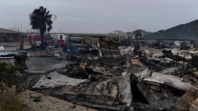 Casa destrozada por Harvey