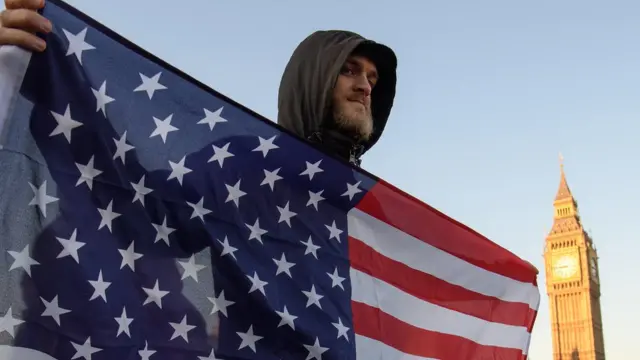ธงชาติสหรัฐฯในลอนดอน