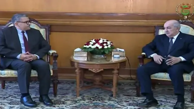 عبد المجيد تبون (يمين) وعبدالعزيز جراد