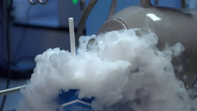 Gas extraction in progress