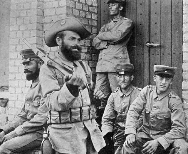 Troops in German South West Africa (now Namibia) at the time of the Herero revolt of 1904