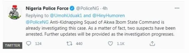 Nigeria Police Force twitter Page