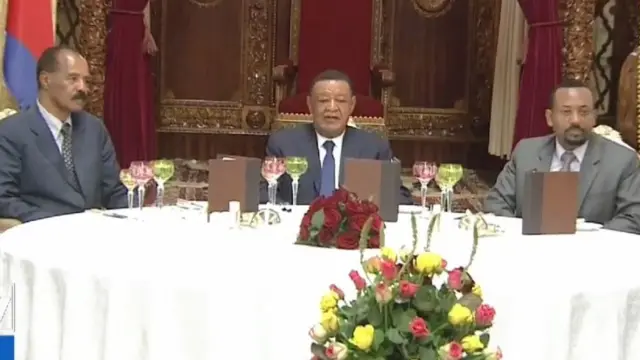 ኣብ ቤተ - መንግስቲ ኢትዮጵያ ንፕረዚደንት ኢሳይያስ ዝተዳለወ እንግዶት ምሳሕ