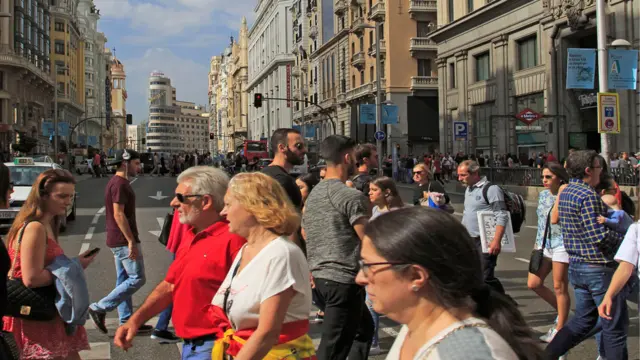 Peatones en el centro de Madrid