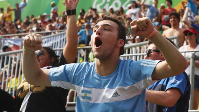 Torcedor da Argentina na Olimpíada