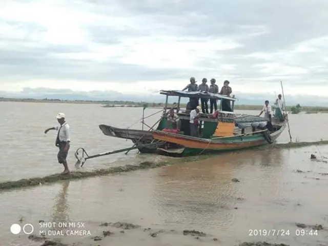အခင်းဖြစ်တဲ့နေရာကို ရဲတပ်ဖွဲ့ ကလုံခြု့ရေးယူထားပြီး