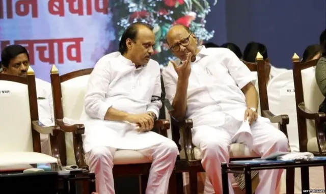 અજિત પવાર અને શરદ પવાર