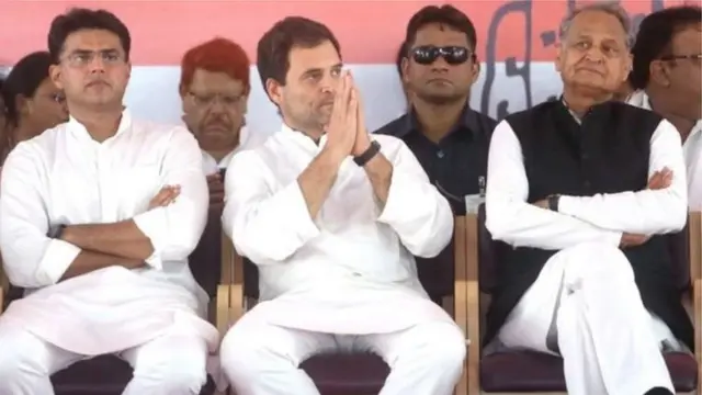 सचिन पायलट, राहुल गांधी और अशोक गहलोत