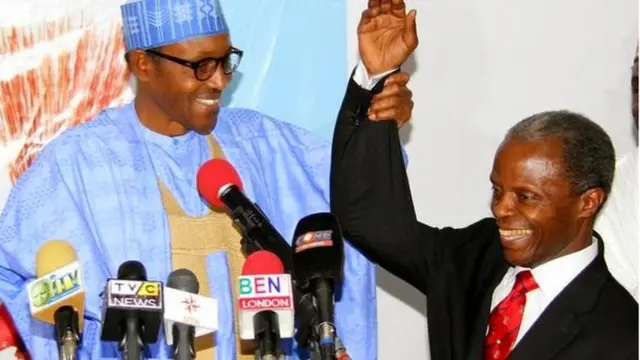 Aarẹ Muhammadu Buhari ati Igbakeji aarẹ Naijiria Yemi Osinbajo