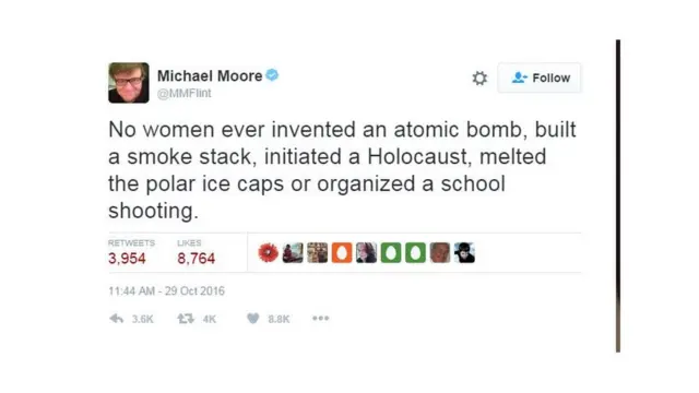 মাইকেল মোর-এর টুইট