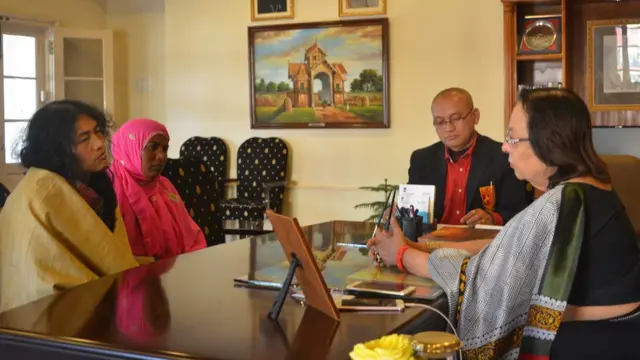 राज्यपाल हेपतुल्ला से मुलाकात करतीं नाजीमा