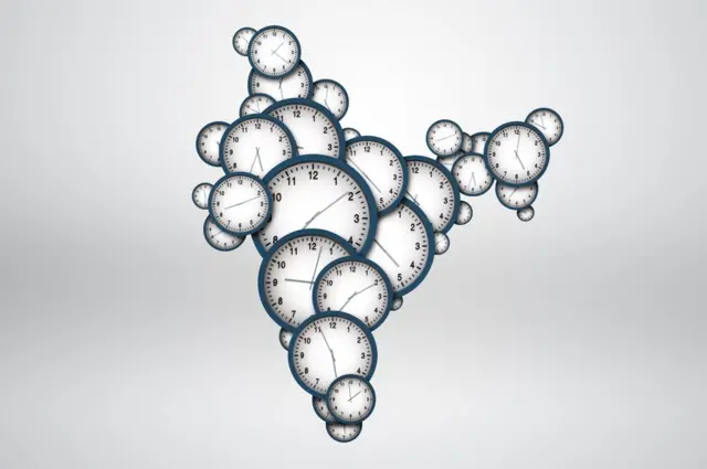 గడియారాలతో భారత్ నమూనా