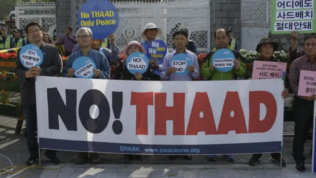 نشر منظومة ثاد في كوريا الجنوبية أثار احتجاجات