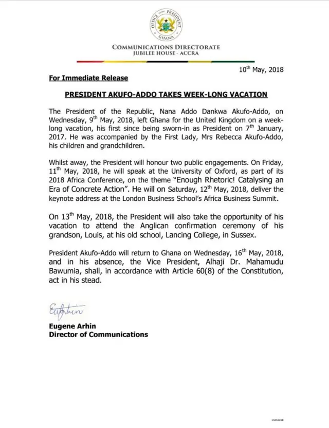 Government statement