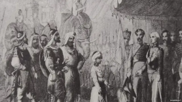 ہیرے کے ساتھ دس سالہ دلیپ سنگھ