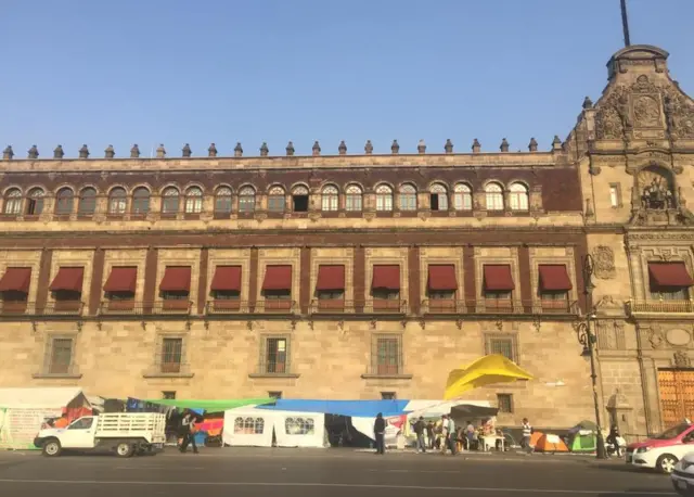 desplazados en el Zócalo