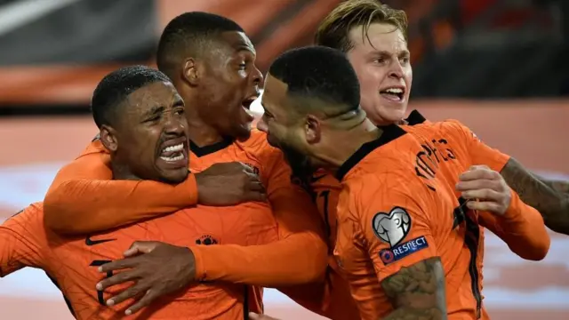 hollanda gol sevinci