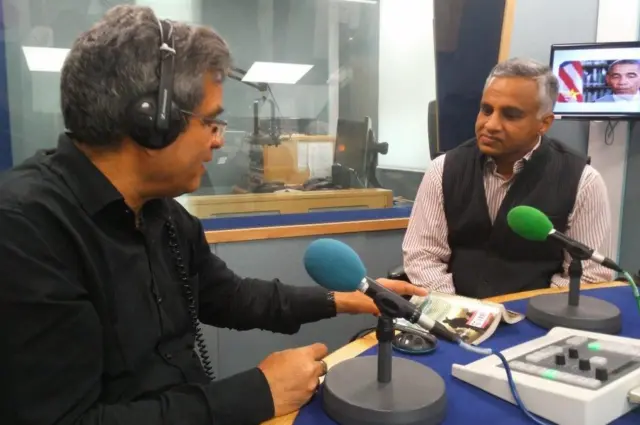 బీబీసీ స్టూడియోలో రెహాన్ ఫజల్‌తో సుశాంత్ సింగ్