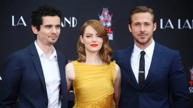 Damien Chazelle, Emma Stone y Ryan Gosling