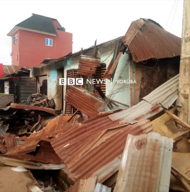 Ọkan lara awọn ṣọọbu to fara ko ijamba ina naa