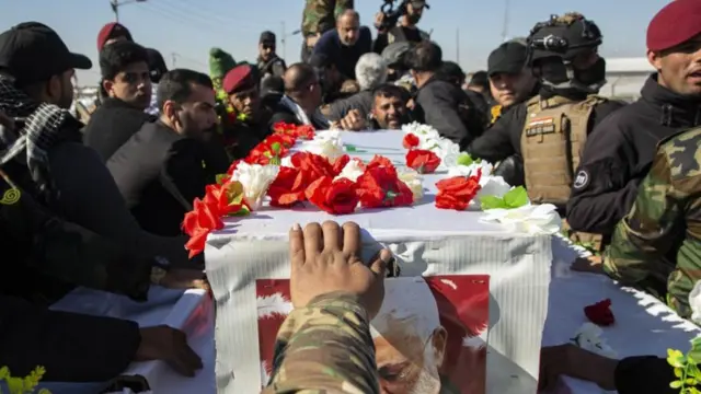 Les funérailles du général Soleimani à Téhéran.