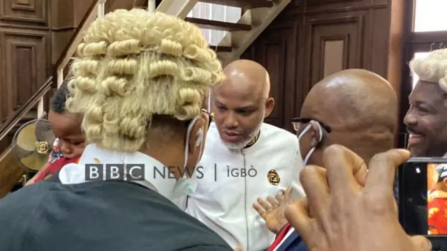 Nnamdi Kanu n'ụlọikpe Abuja n'ụbọchị Jenuwari 19, 2022