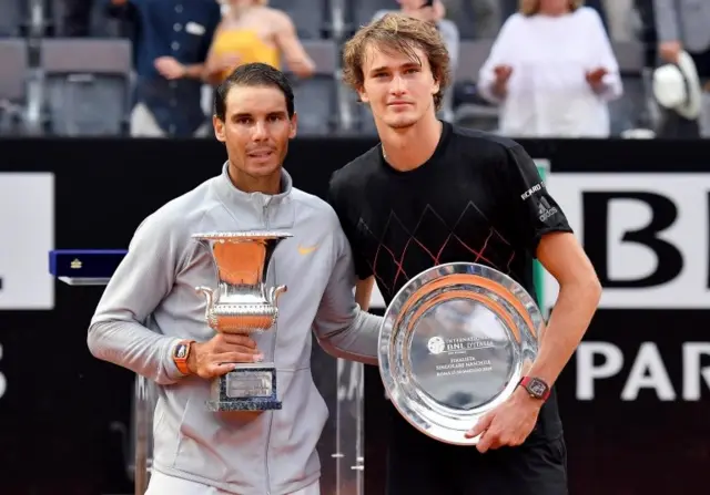 زورف و نادال پس از فینال مسترز رم