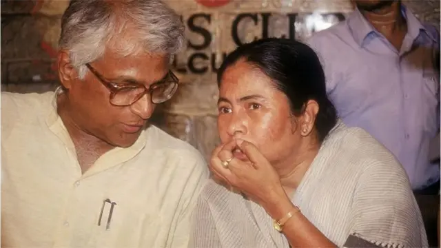 జార్జి ఫెర్నాండెజ్‌తో మమతా బెనర్జీ