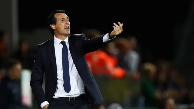 Unay Emery, entraîneur du PSG.