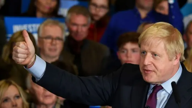Boris Johnson at a campaign rally