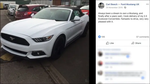 El Mustang de Carl Beech.