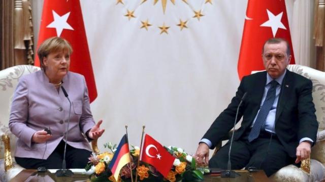 Almanya Başbakanı Merkel ve Cumhurbaşkanı Erdoğan 2 Şubat'ta Ankara'da bir araya geldi.