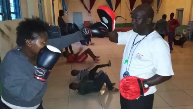 Huu ndio ukumbi wa ndondi wa Dallas ambapo Mbithe alianza kujifunza ndondi