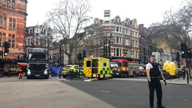 Police, fire crews, paramedics and air ambulance workers