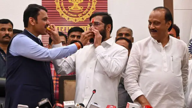 अजित पवार, देवेंद्र फडणवीस और एकनाथ शिंदे