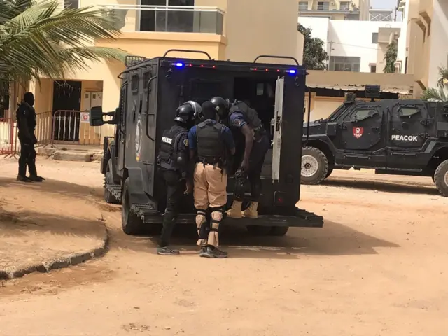 Des membres de la Brigade d'intervention polyvalente de la police sénégalaise