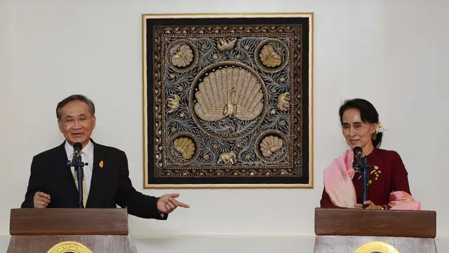 ထိုင်းနိုင်ငံခြားရေးဝန်ကြီးနဲ့ ဒေါ်အောင်ဆန်းစုကြည်တို့ နေပြည်တော်မှာ ၂၀၁၆ ခုနှစ်တုန်းကတွေ့ဆုံမှု 