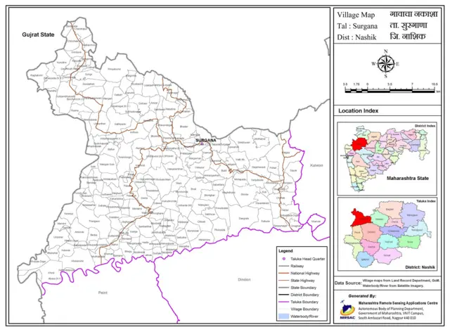 સુરગાણા તાલુકાનો નક્શો