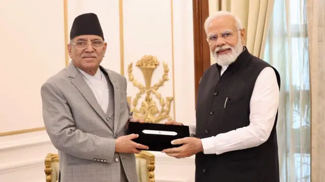 भारत भ्रमणमा प्रधानमन्त्री मोदीसँग 