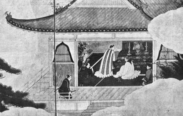 Ilustração de autoria desconhecida de uma missa cristã no Japão, provavelmente do século 17